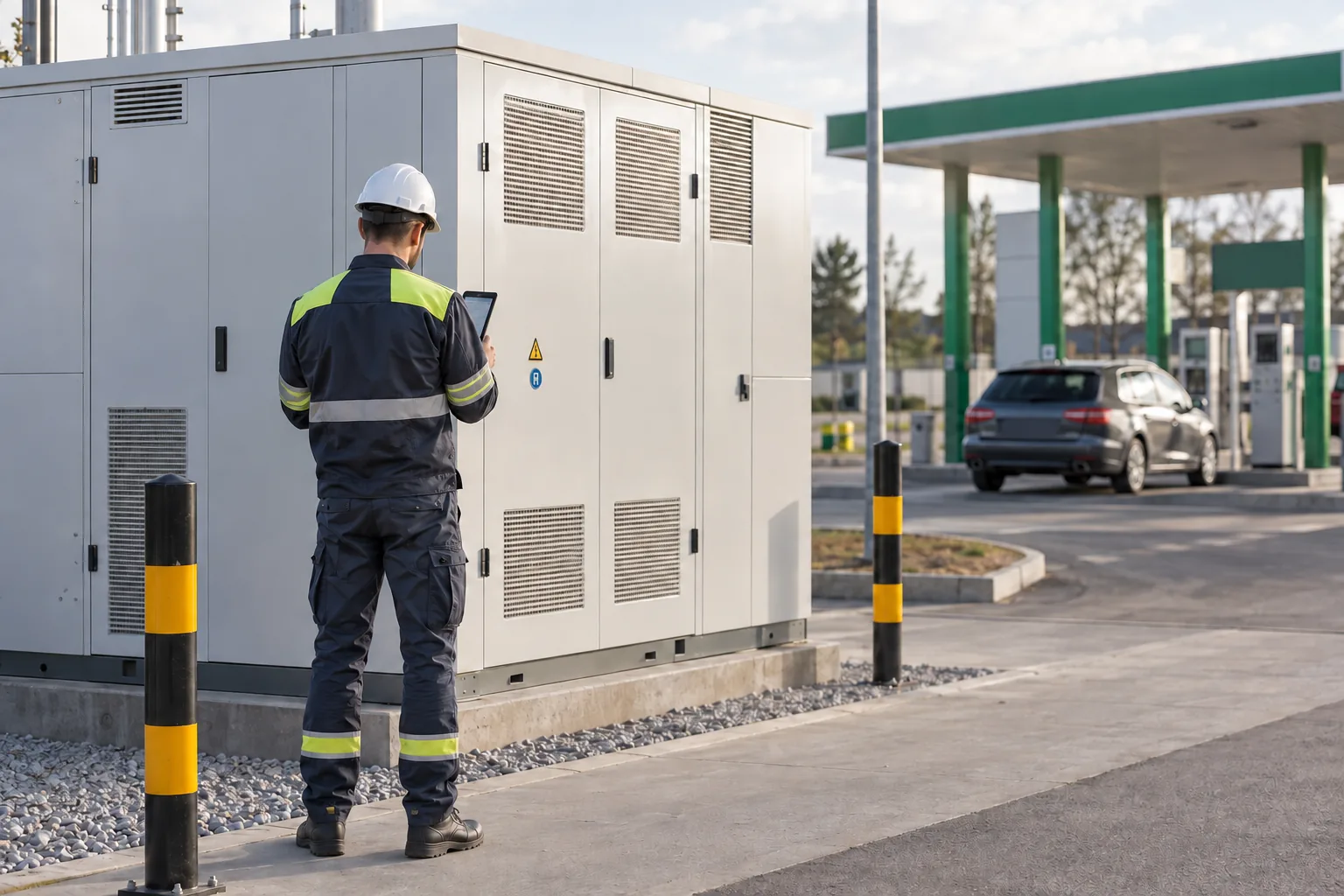 Technische Betreuung einer Anlage – KI-Illustration